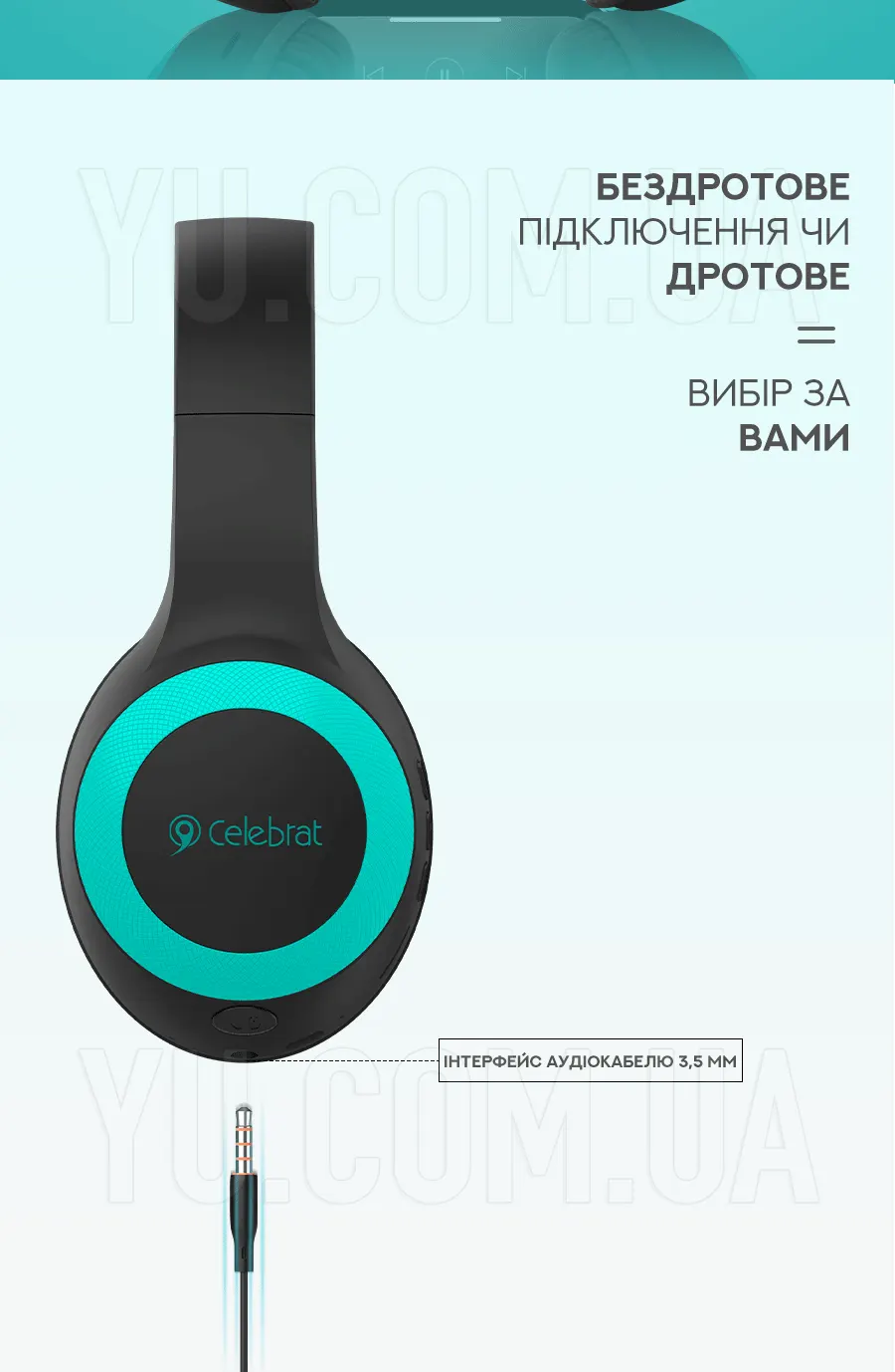 Бездротові навушники Celebrat A23 - 10 годин роботи та швидка зарядка Бездротові навушники Celebrat A23 - 10 годин роботи та швидка зарядка